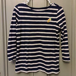 XS Crew Neck Striped Top Parrot